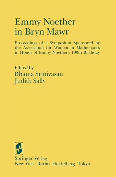 Cover: Emmy Noether in Bryn Mawr