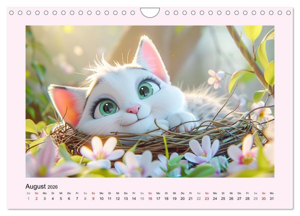 Produktbild: Katzen-Paradies. Entz&uuml;ckende Cartoon-K&auml;tzchen zum verlieben (Wandkalender 2026 DIN A4 quer), CALVENDO Monatskalender