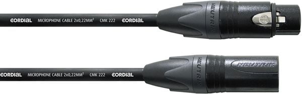 Cordial CPM 10 FM XLR Verbindungskabel [1x XLR-Buchse - 1x XLR-Stecker] 10.00m Schwarz