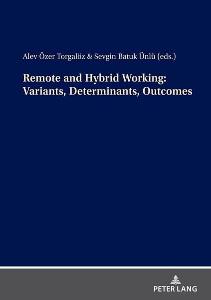 Produktbild: Remote and Hybrid Working: Variants, Determinants, Outcomes
