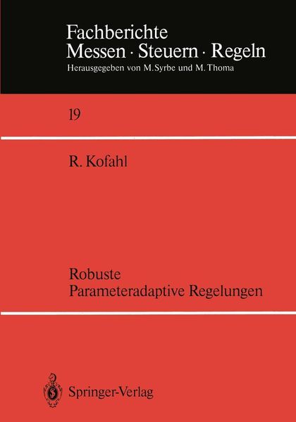 Produktbild: Robuste Parameteradaptive Regelungen
