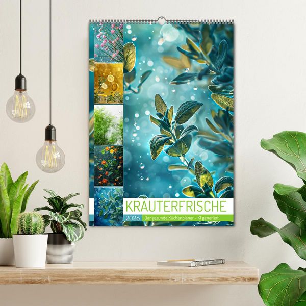 Produktbild: Kr&auml;uterfrische (Wandkalender 2026 DIN A2 hoch), CALVENDO Monatskalender