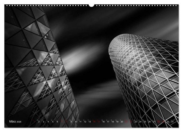 Produktbild: Monochrome Architektur (Wandkalender 2026 DIN A2 quer), CALVENDO Monatskalender