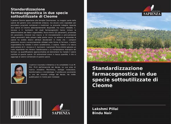Produktbild: Standardizzazione farmacognostica in due specie sottoutilizzate di Cleome
