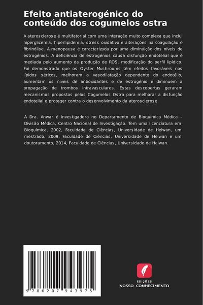 Produktbild: Efeito antiaterog&eacute;nico do conte&uacute;do dos cogumelos ostra