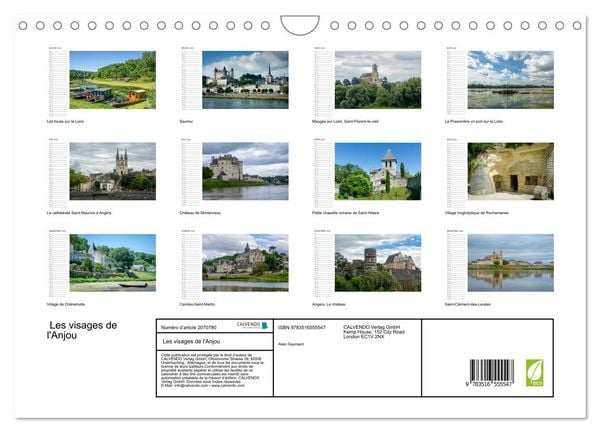 Produktbild: Les visages de l'Anjou (Calendrier mural 2026 DIN A4 vertical), CALVENDO calendrier mensuel