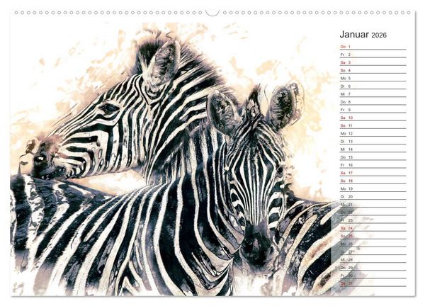 Produktbild: Tierportraits - Fine Art (hochwertiger Premium Wandkalender 2026 DIN A2 quer), Kunstdruck in Hochglanz