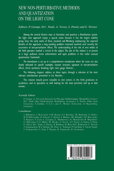 Produktbild: New Non-Perturbative Methods and Quantization on the Light Cone