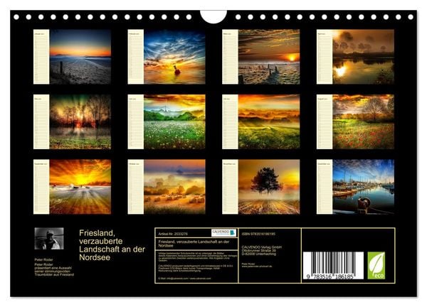 Produktbild: Friesland, verzauberte Landschaft an der Nordsee (Wandkalender 2026 DIN A4 quer), CALVENDO Monatskalender