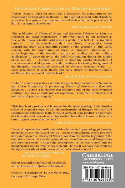 Produktbild: Von Neumann, Morgenstern, and the Creation of Game Theory