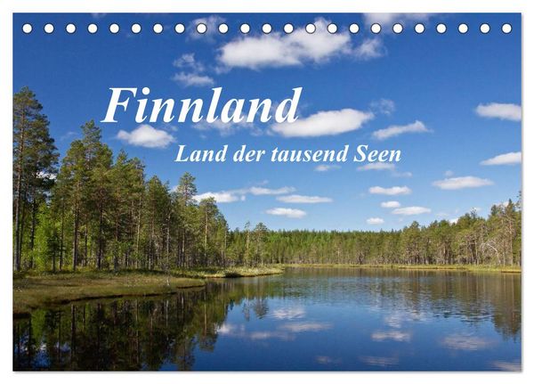 Finnland - Land der tausend Seen (Tischkalender 2026 DIN A5 quer), CALVENDO Monatskalender
