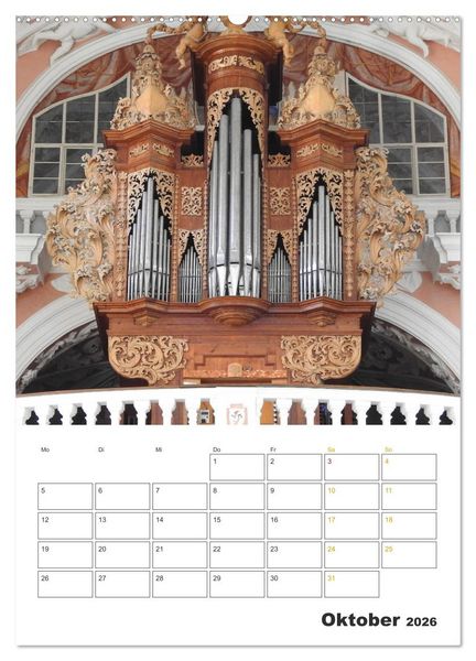 Produktbild: Orgeln zum Verlieben! (Wandkalender 2026 DIN A2 hoch), CALVENDO Monatskalender