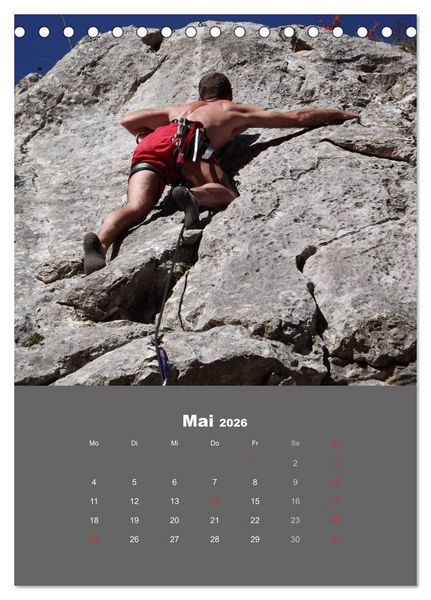 Produktbild: Erlebnis Outdoor Klettern (Tischkalender 2026 DIN A5 hoch), CALVENDO Monatskalender