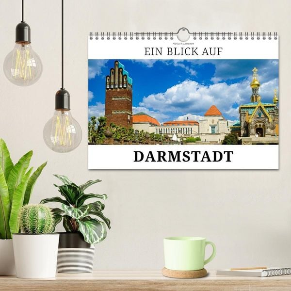 Produktbild: Ein Blick auf Darmstadt in Farbe (Wandkalender 2027 DIN A4 quer), CALVENDO Monatskalender