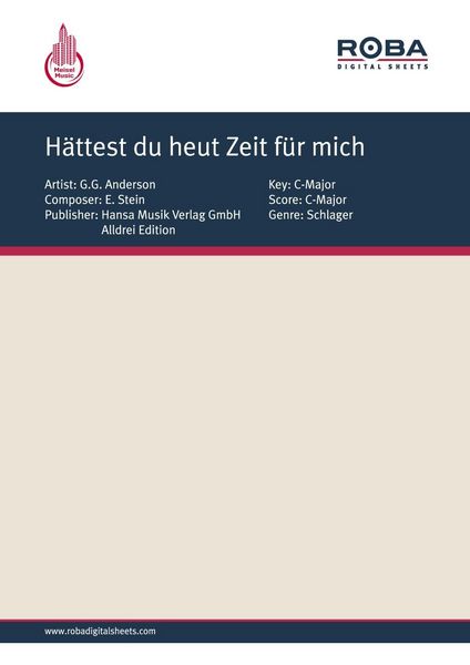 Produktbild: H&auml;ttest du heut Zeit f&uuml;r mich
