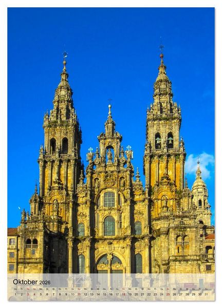Produktbild: Santiago de Compostela &ndash; Glanz vergangener Jahrhunderte (Wandkalender 2026 DIN A2 hoch), CALVENDO Monatskalender