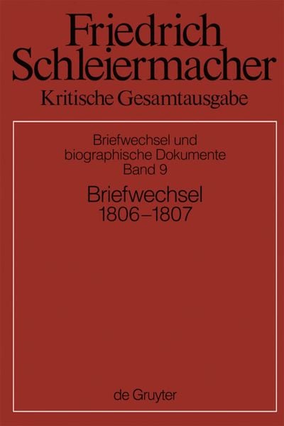 Produktbild: Briefwechsel 1806-1807