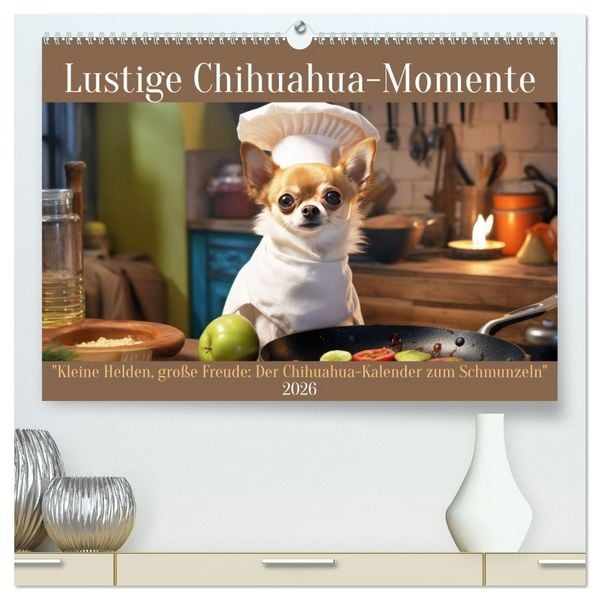 Produktbild: Lustige Chihuahua-Momente (hochwertiger Premium Wandkalender 2026 DIN A2 quer), Kunstdruck in Hochglanz