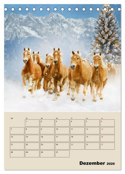 Produktbild: Pferdetr&auml;umereien - Traumbilder von Traumpferden (Tischkalender 2026 DIN A5 hoch), CALVENDO Monatskalender