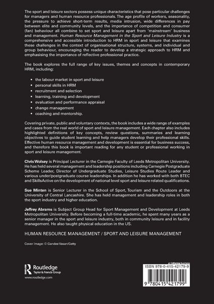 Produktbild: Human Resource Management in the Sport and Leisure Industry