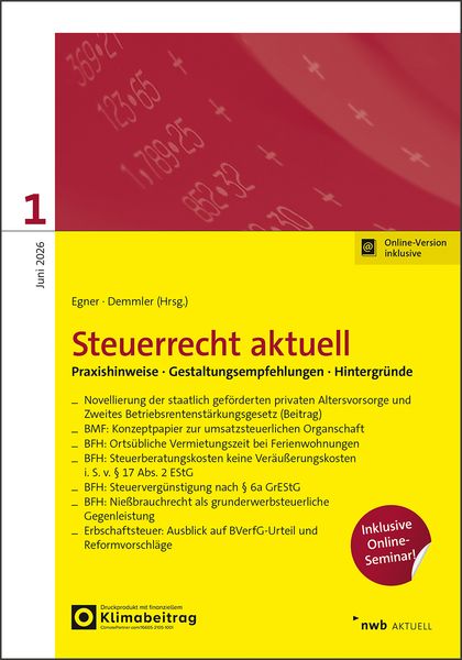 Produktbild: Steuerrecht aktuell 1/2026