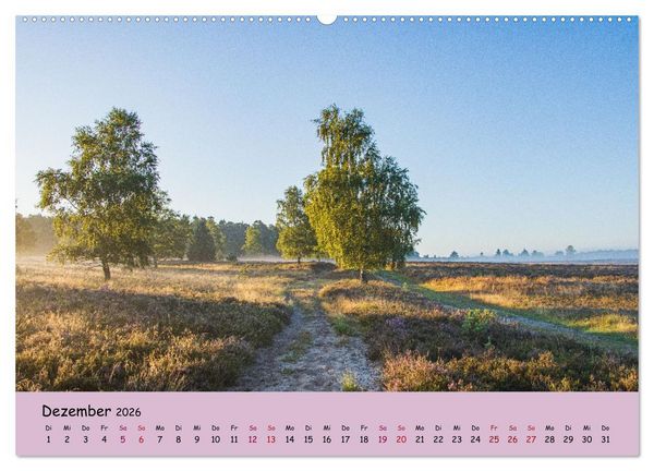 Produktbild: L&uuml;neburger Heide Wege (Wandkalender 2026 DIN A2 quer), CALVENDO Monatskalender