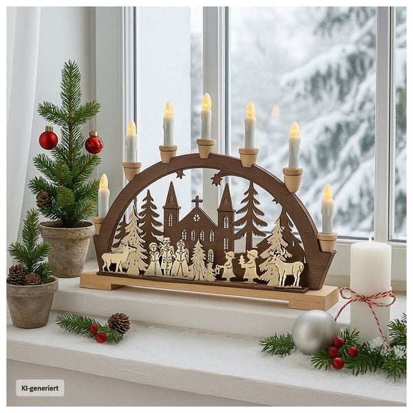 Produktbild: HTI-Living Schwibbogen Sternsinger vor der Kirche Schwibbogen Sternsinger vor der Kirche