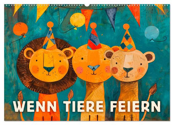 Produktbild: Wenn Tiere feiern (Wandkalender 2026 DIN A2 quer), CALVENDO Monatskalender