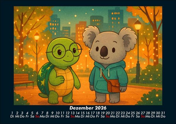 Produktbild: Taz & Kiki - Eine Reise durch die Zeit 2026 Fotokalender DIN A5