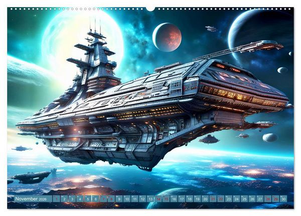 Produktbild: Kriegsschiffe Anbruch einer neuen &Auml;ra (Wandkalender 2026 DIN A2 quer), CALVENDO Monatskalender
