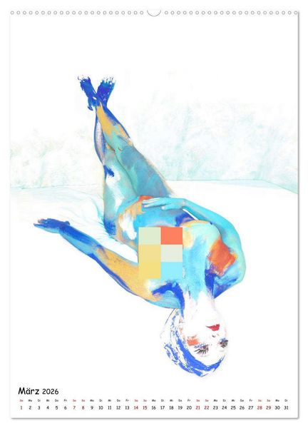 Produktbild: MEL Bodypainting von fru.ch (hochwertiger Premium Wandkalender 2026 DIN A2 hoch), Kunstdruck in Hochglanz