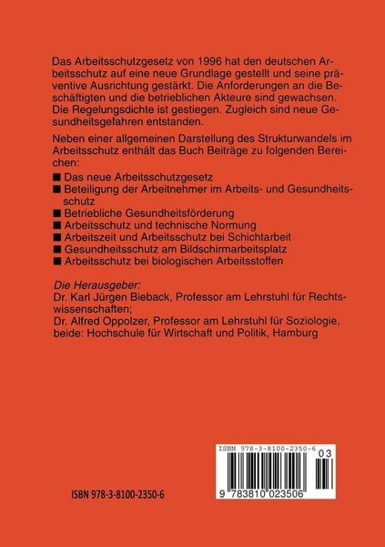 Produktbild: Strukturwandel des Arbeitsschutzes