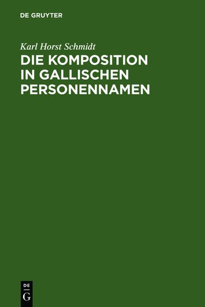 Produktbild: Die Komposition in gallischen Personennamen