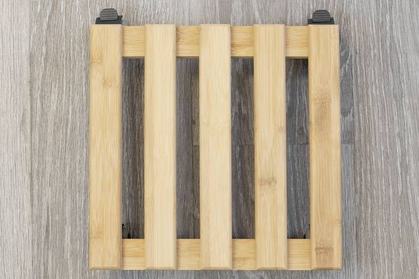 Produktbild: Metafranc WU0825340 Pflanzenroller Bambus Traglast (max.): 60 kg 300 mm x 300 mm x 74 mm Anzahl Lenkrollen 4