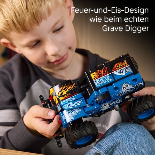 Produktbild: LEGO Technic 42219 Monster Jam Grave Digger Feuer und Eis, Spielzeug