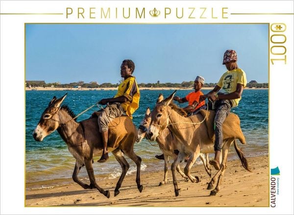 Produktbild: CALVENDO Puzzle Training f&uuml;r das j&auml;hrliche Eselrennen | 1000 Teile Lege-Gr&ouml;&szlig;e 64x48cm Foto-Puzzle f&uuml;r gl&uuml;ckliche Stunden