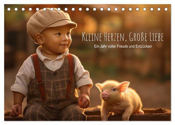 Produktbild: Kleine Herzen, Gro&szlig;e Liebe: Ein Jahr voller Freude und Entz&uuml;cken (Tischkalender 2026 DIN A5 quer), CALVENDO Monatskalender