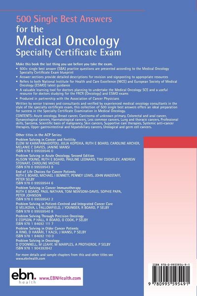 Produktbild: 500 Single Best Answers for the Medical Oncology Specialty Certificate Exam