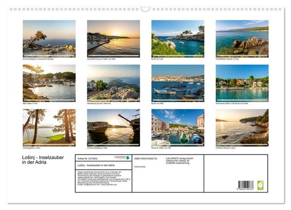 Produktbild: Lo&scaron;inj - Inselzauber in der Adria (Wandkalender 2026 DIN A2 quer), CALVENDO Monatskalender