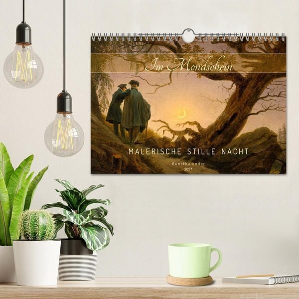 Produktbild: Im Mondschein. Malerische stille Nacht - Kunstkalender (Wandkalender 2027 DIN A4 quer), CALVENDO Monatskalender