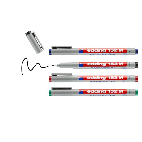 Produktbild: Edding Folienschreiber Non-permanent Pen 152 M, 4er Set