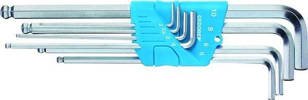 Produktbild: Gedore SB H 42 KEL-88 Sechskant Winkelschraubendreher-Set 2 mm, 2.5 mm, 3 mm, 4 mm, 5 mm, 6 mm, 8 mm, 10 mm