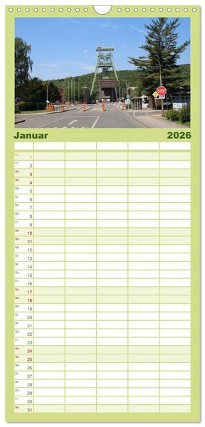 Produktbild: Familienplaner 2026 - Zeche Prosper-Haniel Bottrop mit 5 Spalten (Wandkalender, 21 x 45 cm) CALVENDO