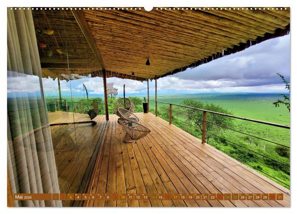 Produktbild: Im Einklang mit der Natur - Soroi Lions Bluff Lodge Kenia (hochwertiger Premium Wandkalender 2026 DIN A2 quer), Kunstdruck in Hochglanz