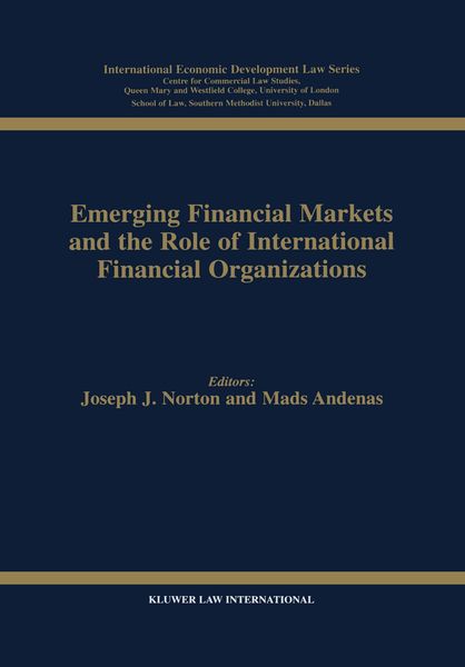 Produktbild: Emerging Financial Markets and the Role of International Financial Organizations