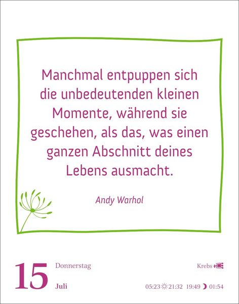 Produktbild: Heute ist dein Tag! Tagesabrei&szlig;kalender 2027 - 313 positive Zitate f&uuml;r 2027