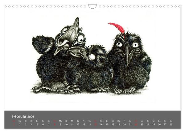 Produktbild: owls & friends 2026 (Wandkalender 2026 DIN A3 quer), CALVENDO Monatskalender