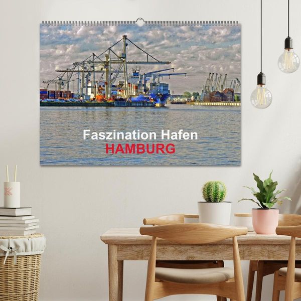 Produktbild: Faszination Hafen - Hamburg (Wandkalender 2026 DIN A2 quer), CALVENDO Monatskalender