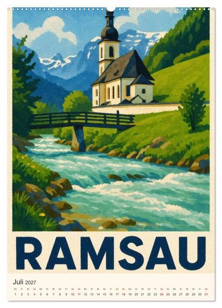 Produktbild: Alpine Impressionen Berchtesgadener Land (Wandkalender 2027 DIN A2 hoch), CALVENDO Monatskalender