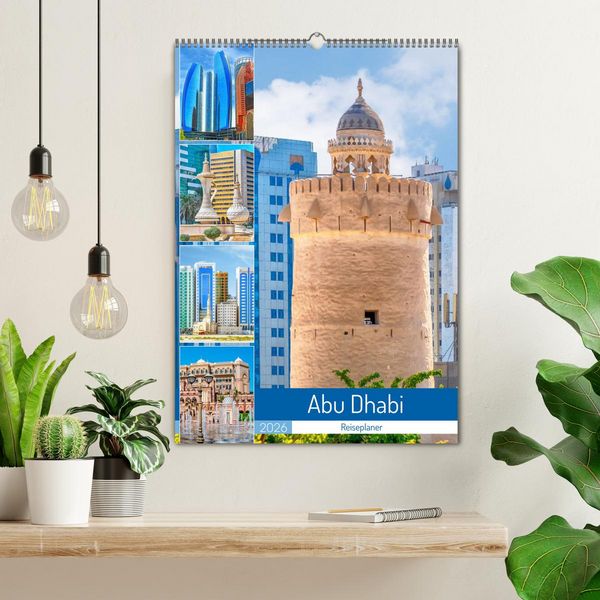 Produktbild: Abu Dhabi - Reiseplaner (Wandkalender 2026 DIN A2 hoch), CALVENDO Monatskalender